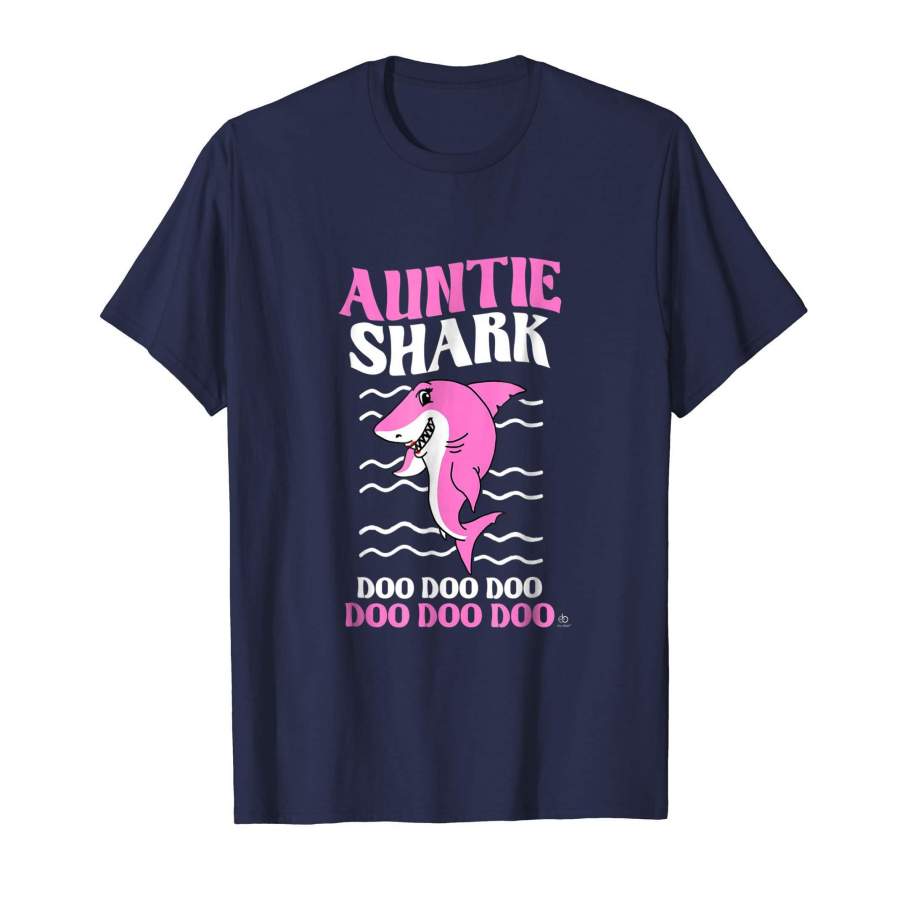 Auntie Shark Doo Doo Doo Shirt Birthday Gift for Aunts