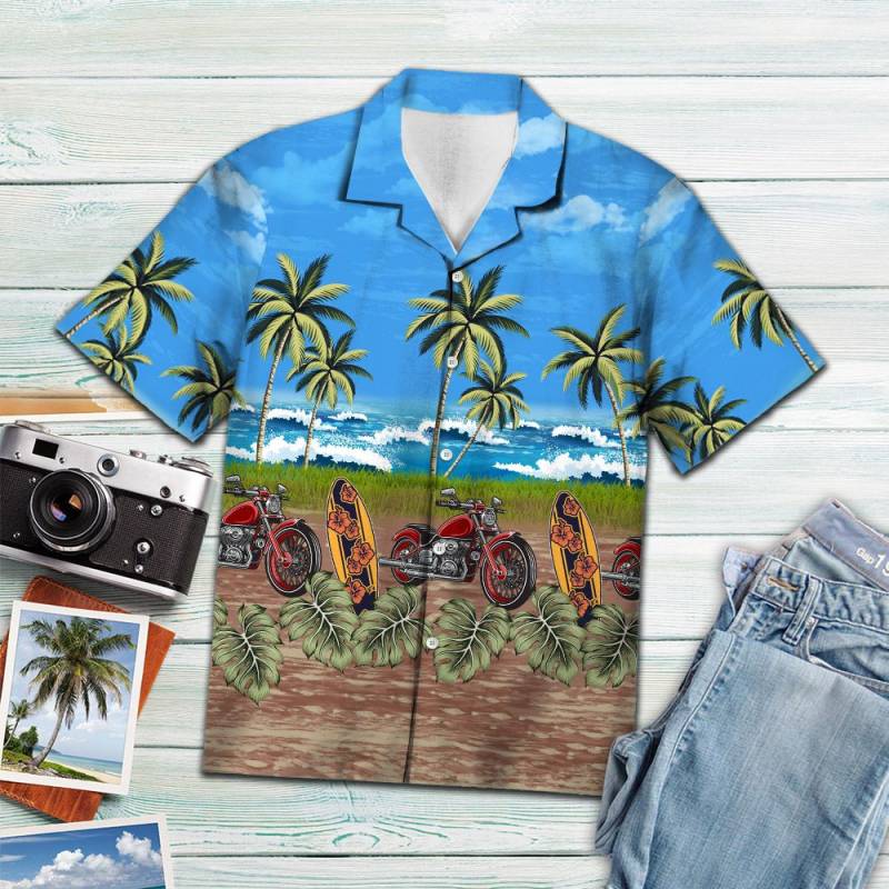 Tropical Motocycle Hawaii Shirt Ha42879