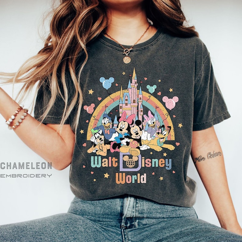 Disney World Comfort Colors Shirt, Vintage Disneyworld Shirt, Mickey And Friends Shirt, Retro Disney Shirt, Disney 2024 Trip, Disney Shirt