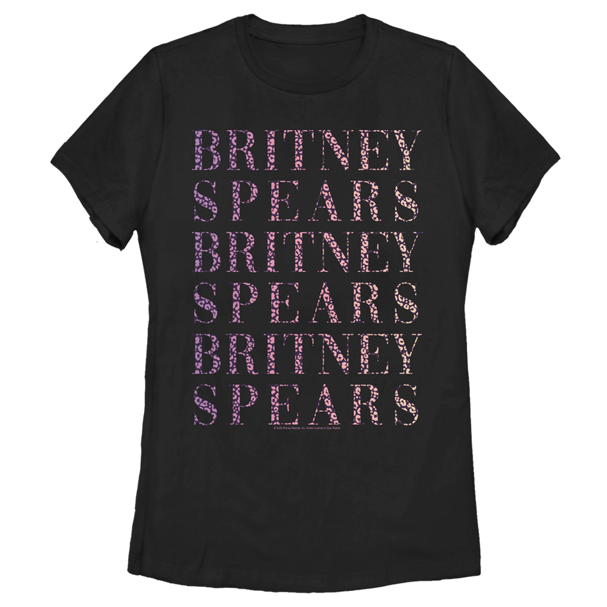 Britney Spears Women’S Cheetah Repeating Name  T-Shirt