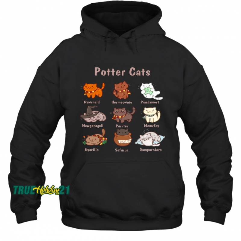 Potter Cats Kitten Funny Harry Pawter Cute Gift Hoodie