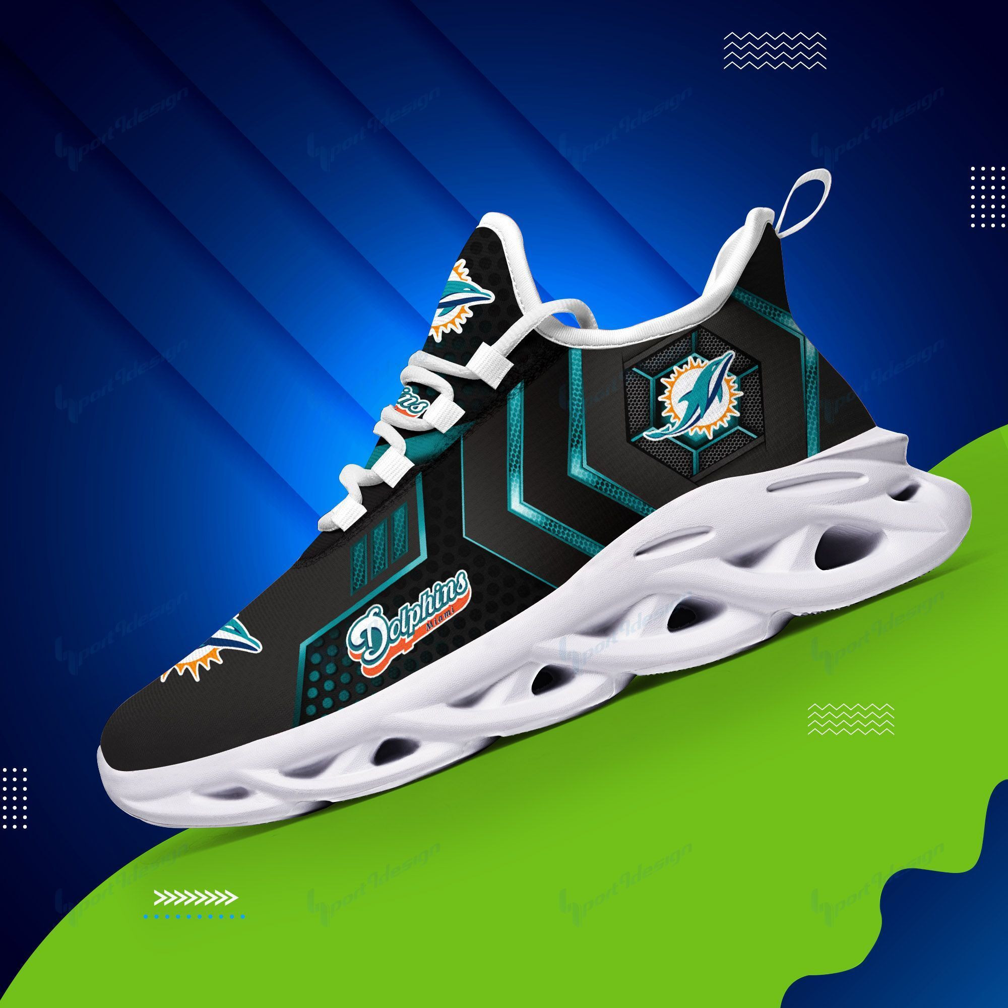 Miami Dolphins Yezy Running Sneakers 216