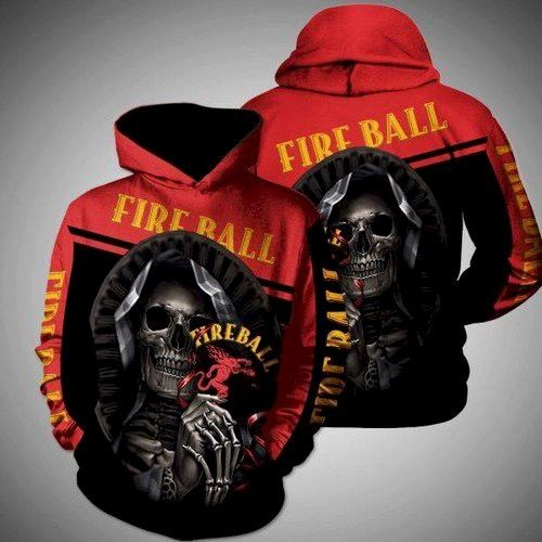 Fireball Head Hold Fireball Fireball 3D Hoodie