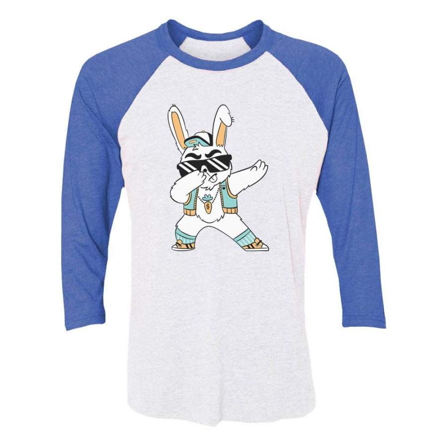 Dabbing Bunny 3/4 Sleeve Baseball Jersey Shirt