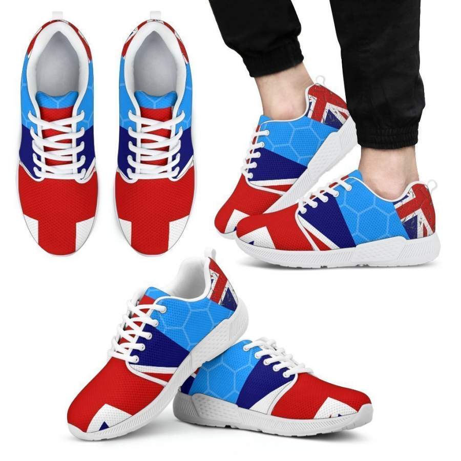 U.K. Flag Blue Men’s Athletic Sneakers