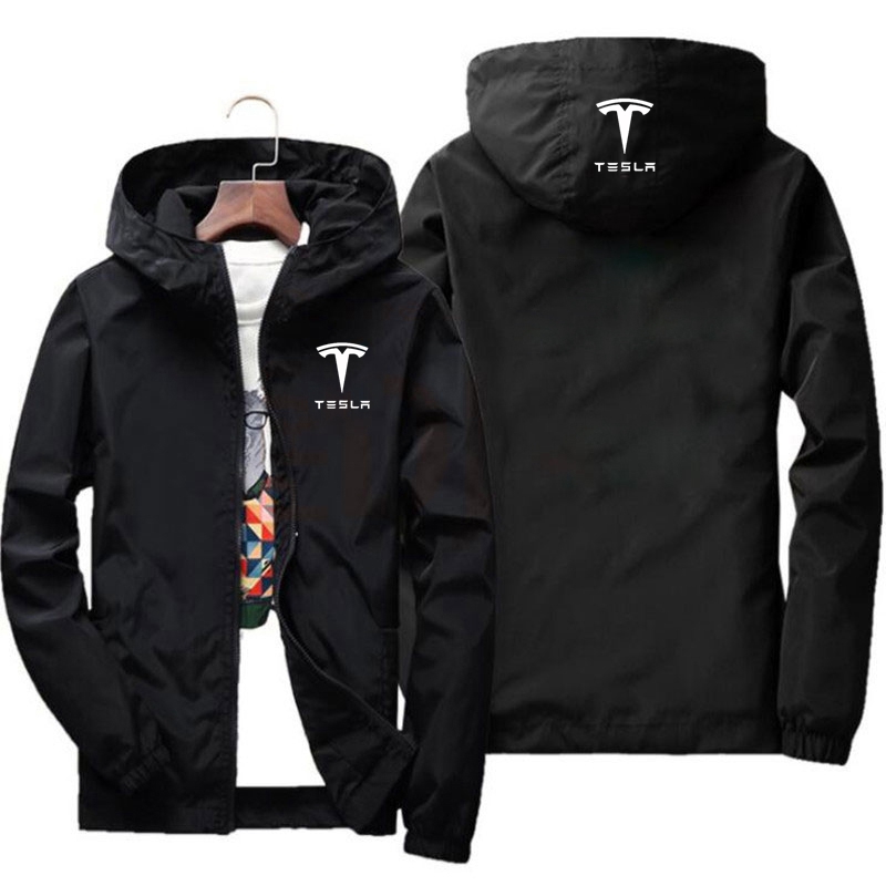 TESLA Spring and Autumn New Zipper Hooded Style Print ClassicMen Thin Sweatshirts Cardigan Zipper Jacket Hoodie Coat Male alx