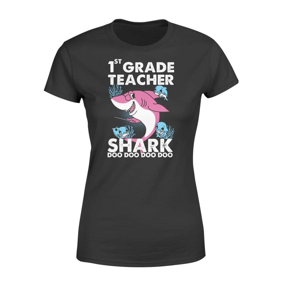 Funny Shirts Teacher shark,Gift for Teacher Plus Size Women T Shirt -QTS68 Color Black, Blue