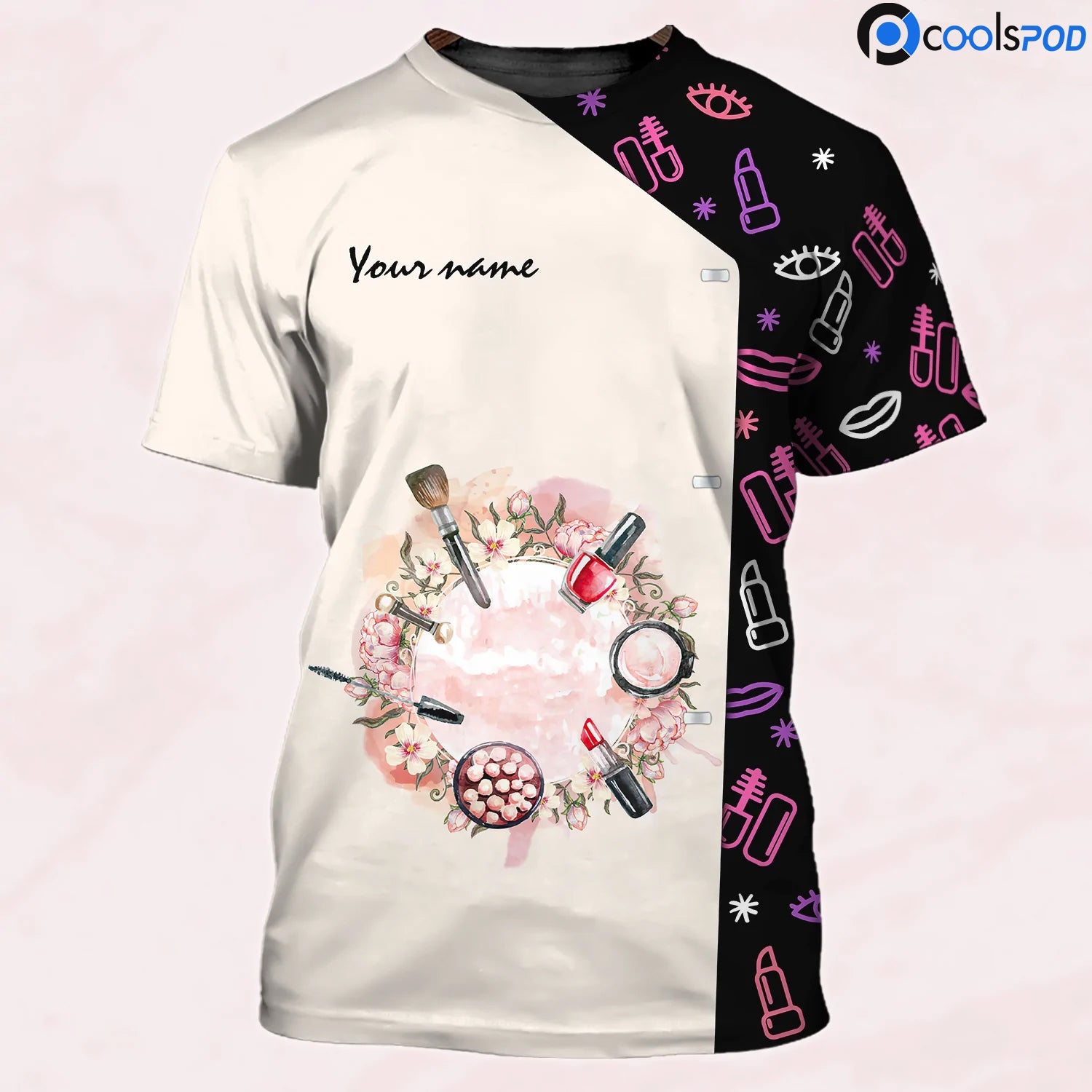 Personalized 3D Shirt For Beauty Consultant, Women Make Up Tech Tshirt, Best Gift For Beauty Tech Girl