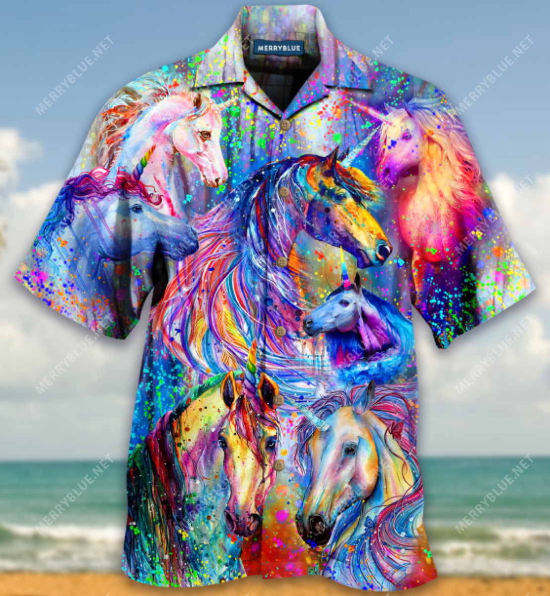 Be A Unicorn In A Field Of Horses Unisex Hawaiian Shirt