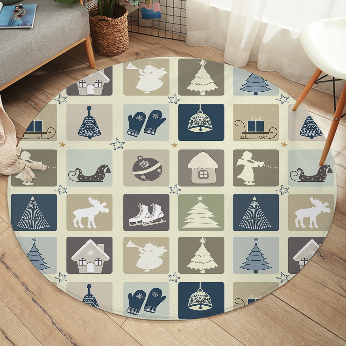 Winter Icons SW2335 Round Rug