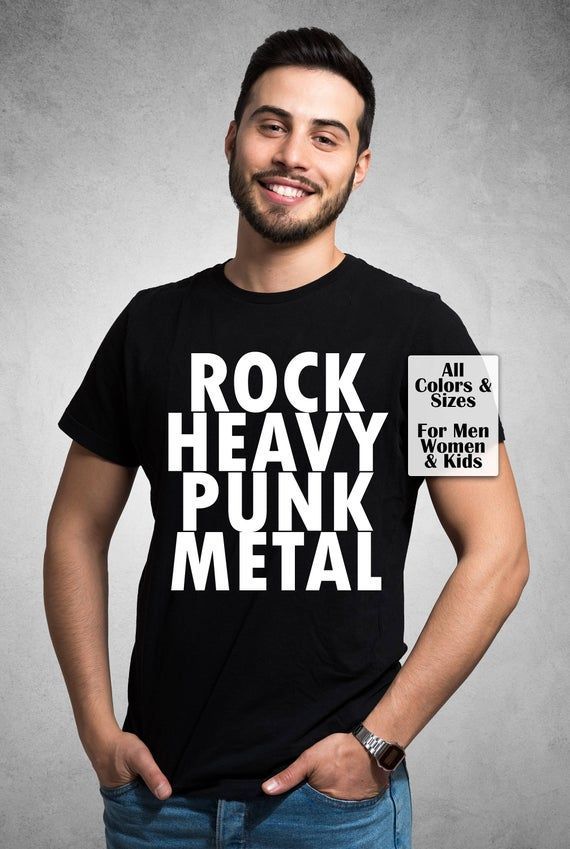 Rock Heavy Punk Metal Shirt Music Rock Pop Band Guitar Hardrock Heavy Metal Hardcore Loud Concert Live Show Hard Shirt