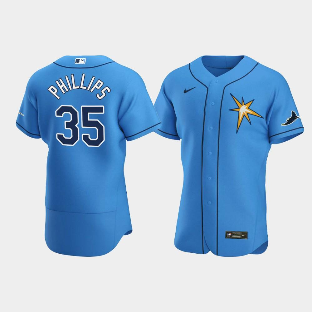 Brett Phillips 35 Tampa Bay Rays Light Blue Alternate Jersey