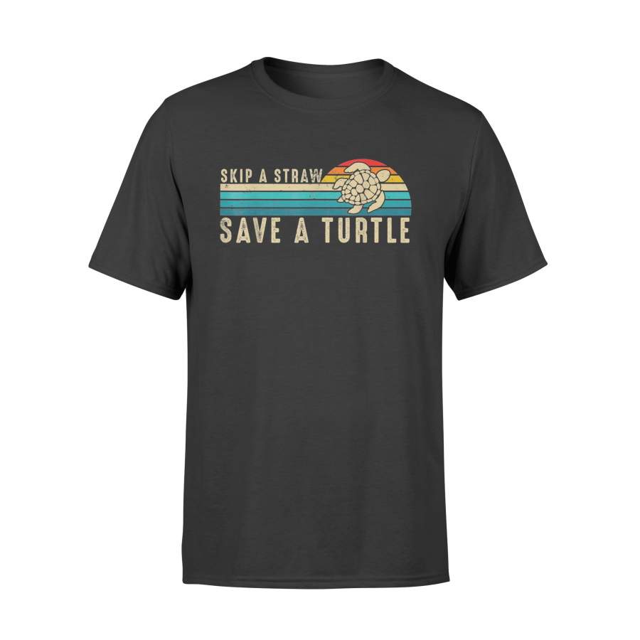 Vintage Skip The Straw Save A Turtle Shirts – Standard T-shirt