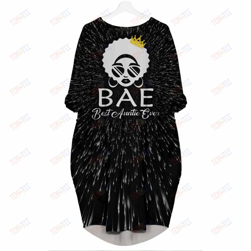 Temotee African Dress 37 – BAE Best Auntie Ever 3D Dress For Melanin Girls Afro Girl Shirt African American Woman Gift Idea TMT7238