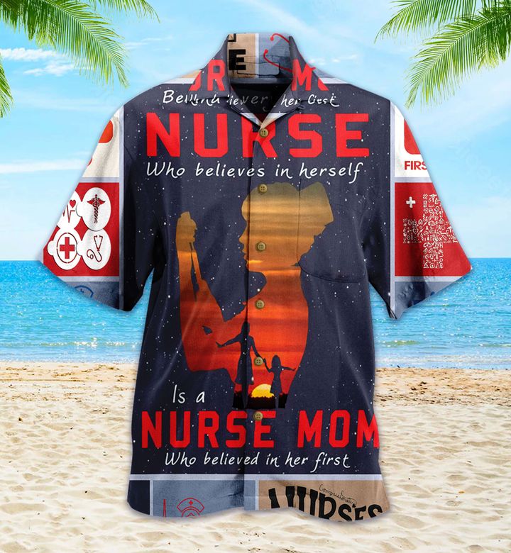 Mom To Daughter Nurse Picture Colorful Hawaii Shirt Ha87115