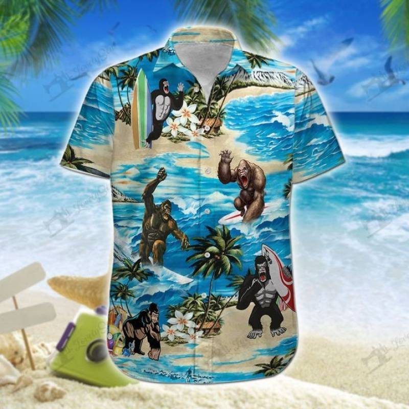 King Kong Surfing Hawaii Shirt Ha41576