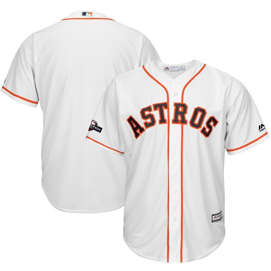 Houston Astros Majestic 2019 Postseason Official Cool Base Team Jersey White