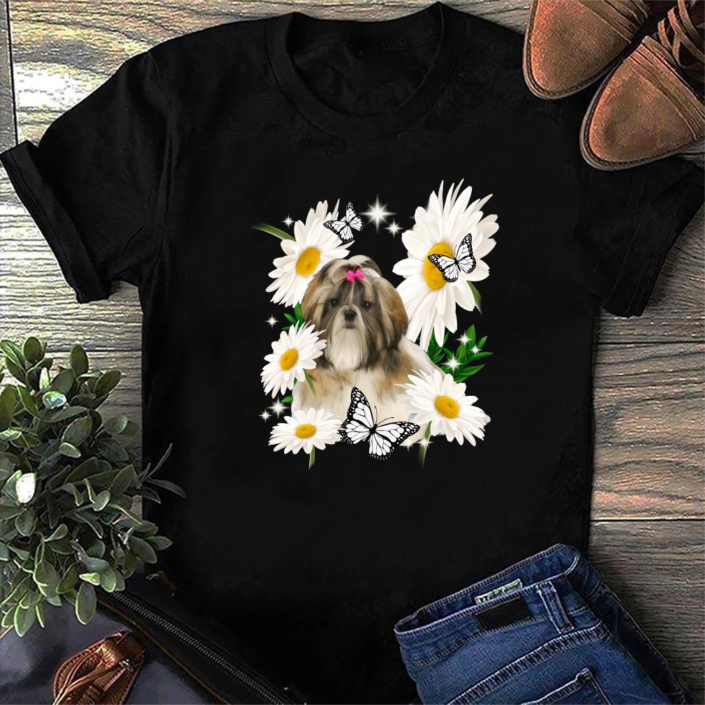 Shin Tzu Dog Daisy Flower Cute dog Gift Dog Lovers Men Women T shirt