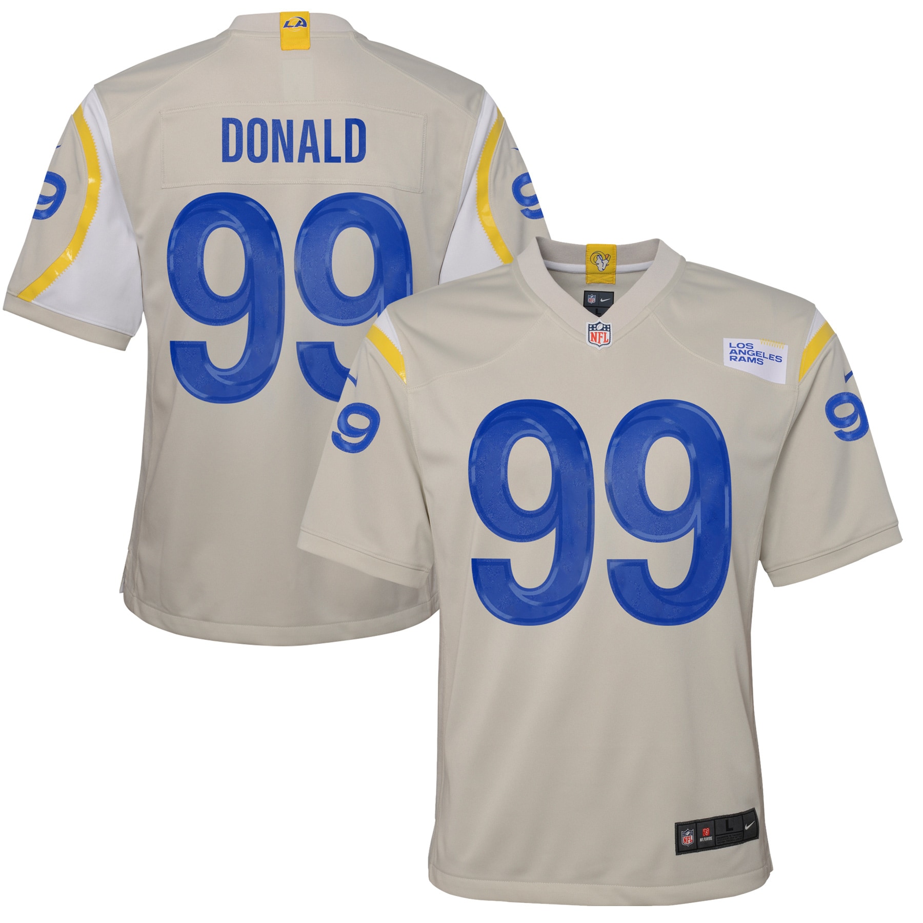 Aaron Donald Los Angeles Rams Youth Game Jersey – Cream