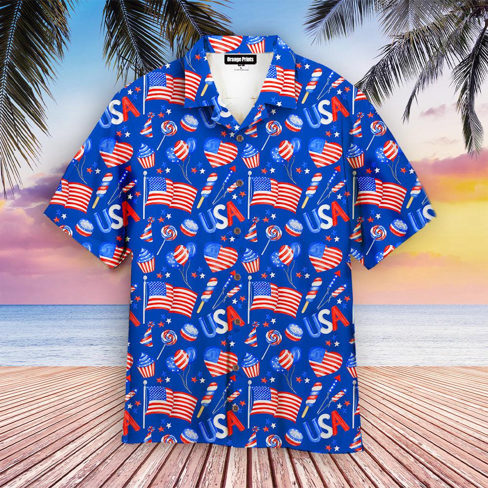 Fourth Of July Patriotic American Flags Hawaii Shirt For Men Women Ha49715