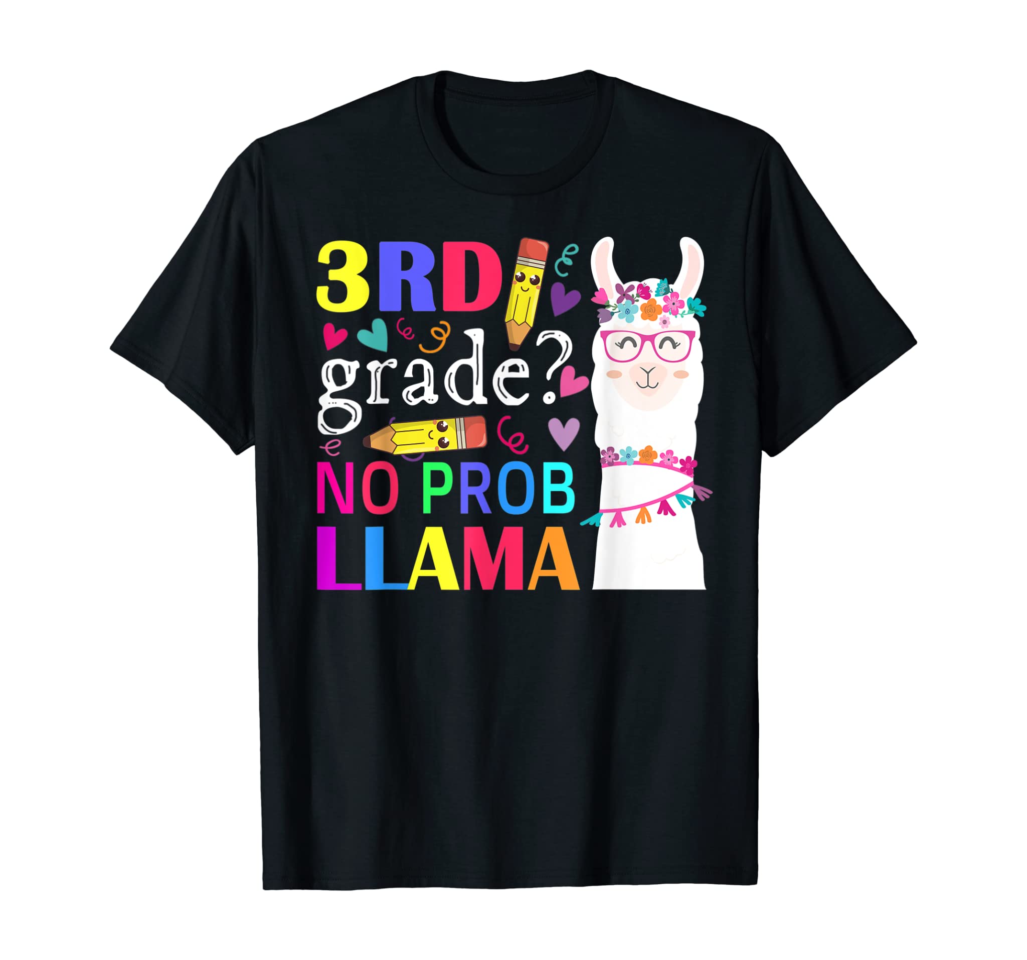 3rd Grade No Prob-Llama Teacher Student First Day Of School T-Shirt