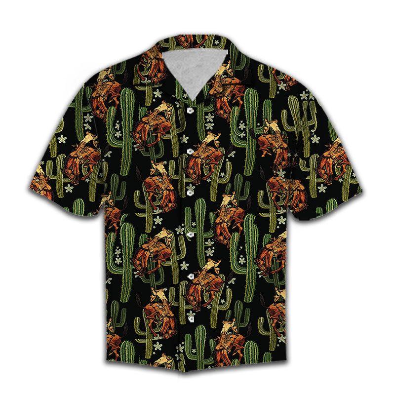 Cowboy Cactus Hawaii Shirt For Hawaii Aloha Ha87506