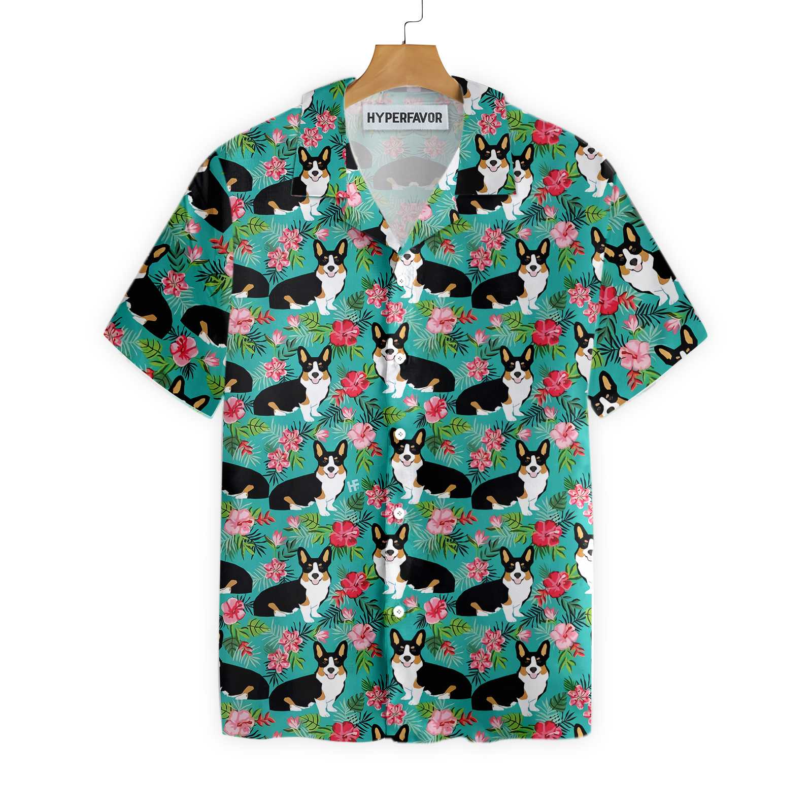 Tropical Floral Corgi Hawaii Shirt For Men And Women Ha79860