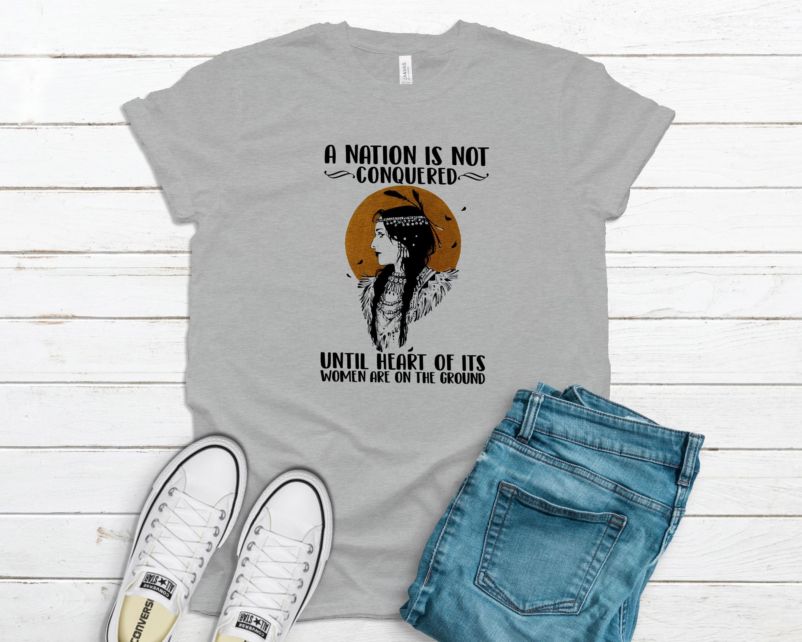 A Nation Is Not Conquered Shirt, Native Woman Shirt, Ndn Shirt, Native Pride Shirt