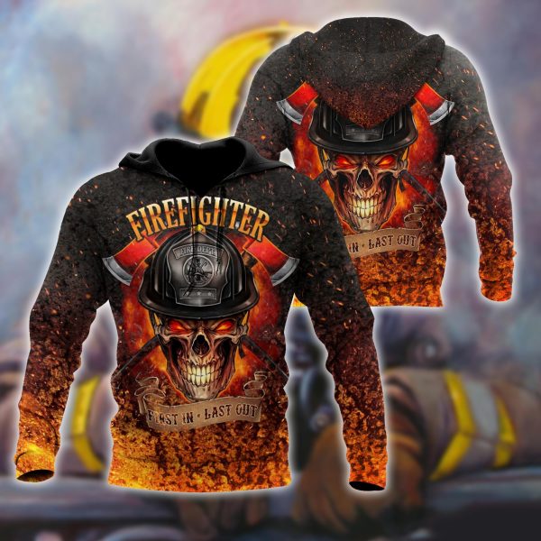 Crazy Skull Firefighter Hoodie For Men And Women Dqb08282002-Tqh