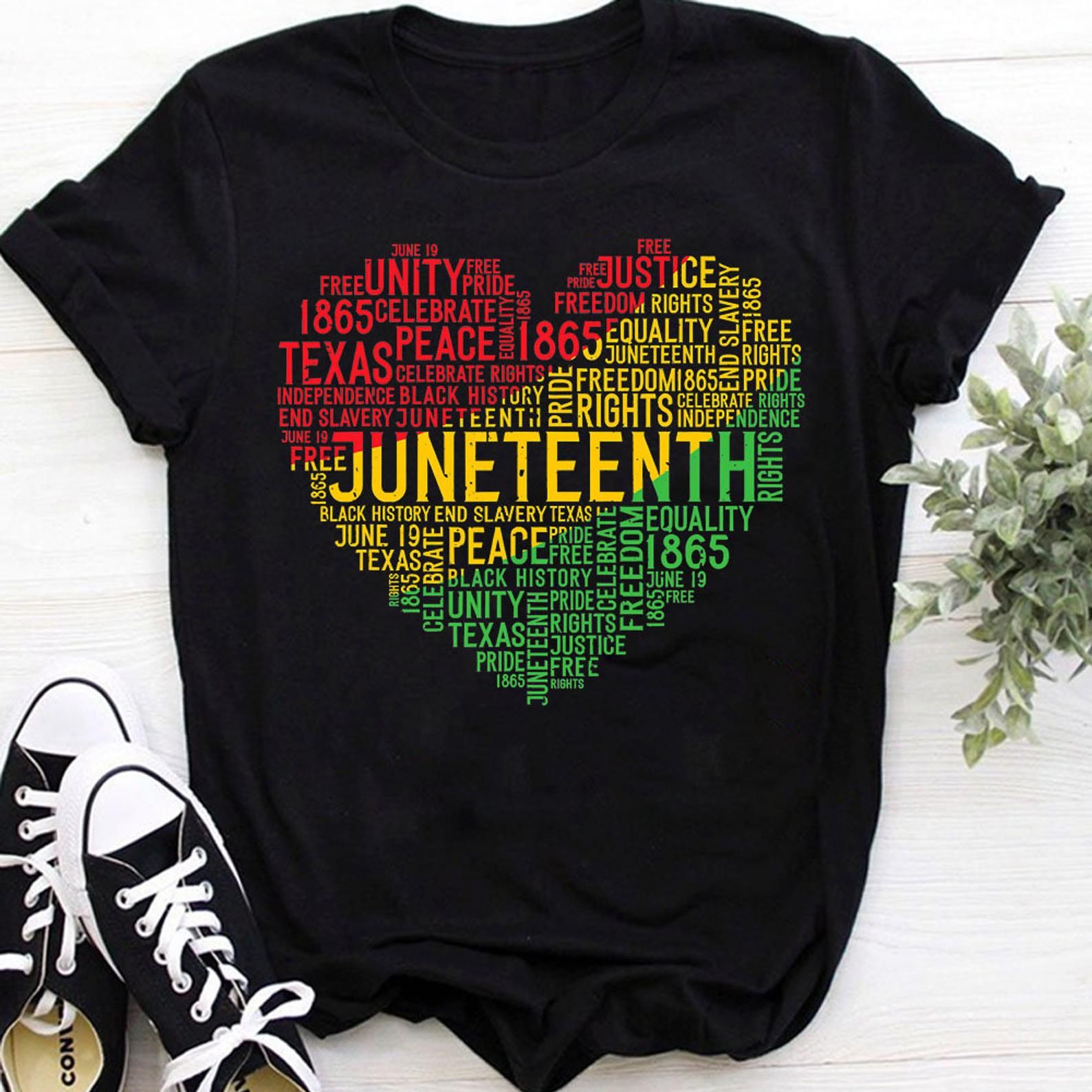 Shirt Gift Party Shirt Heart Black History Afro American African Freedom Tshirt