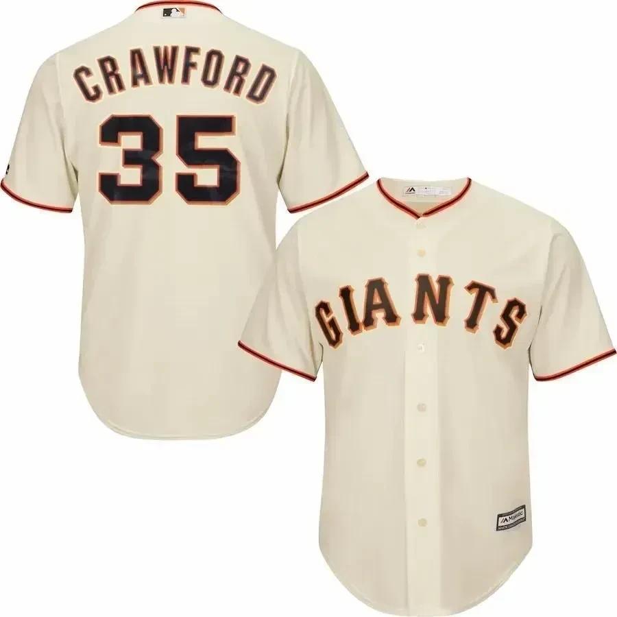 Brandon Crawford San Francisco Giants Cool Base Player Jersey – Tan