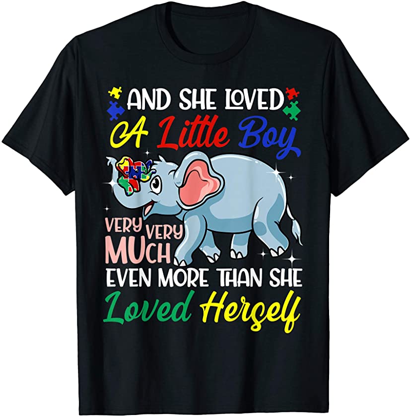 Autism Mom Shirt Autism Awareness Elephant Shirt Cute Gift T-Shirt