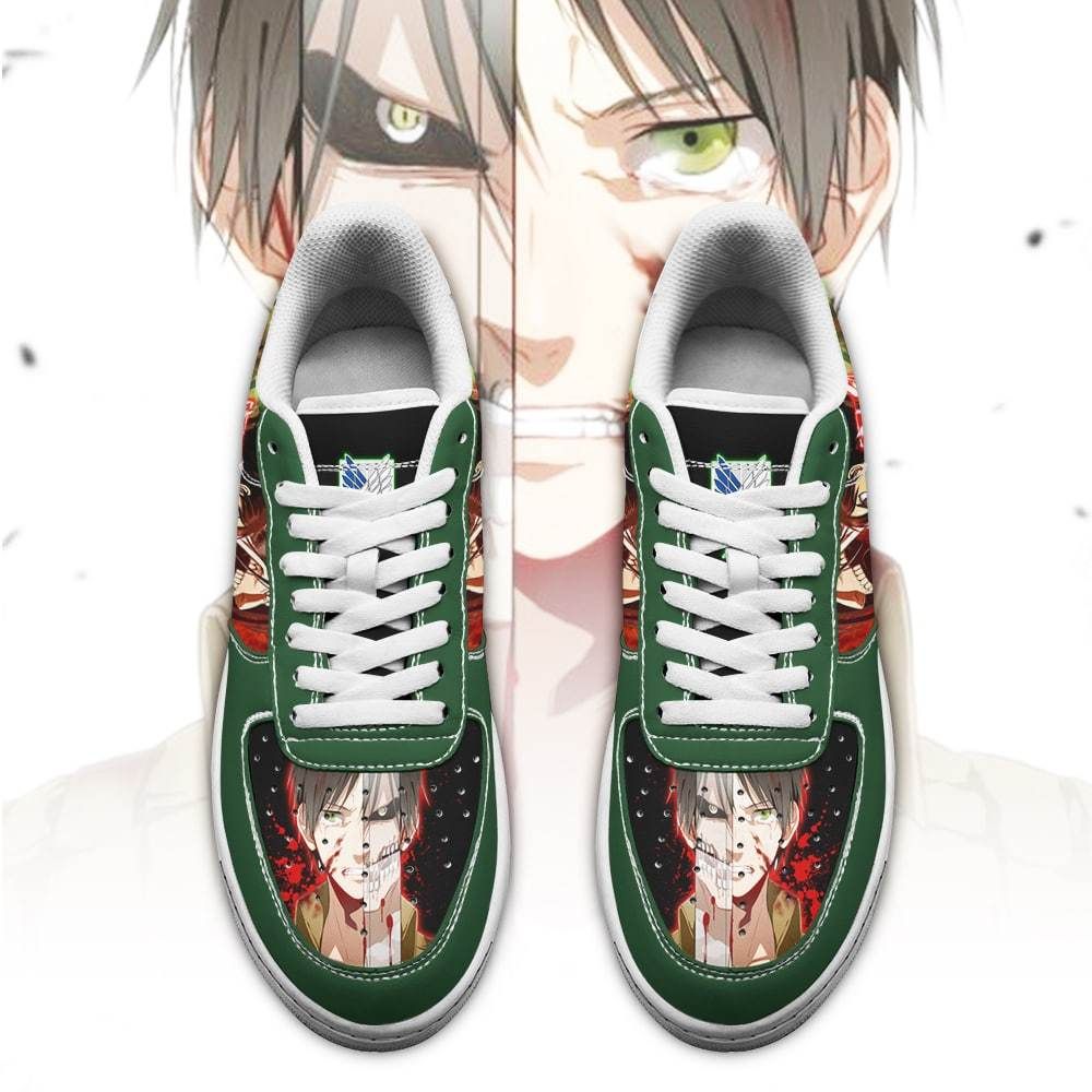 Attack On Titan Eren Yeager Air Sneakers Custom Aot Anime Shoes Unisex Men Women