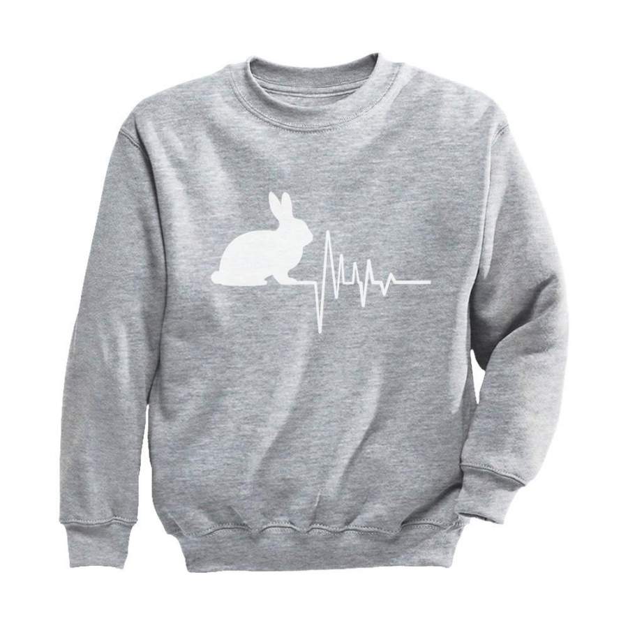 Rabbit Pulse Cute Easter Bunny Lovers Gift Idea Youth Kids Sweatshirt