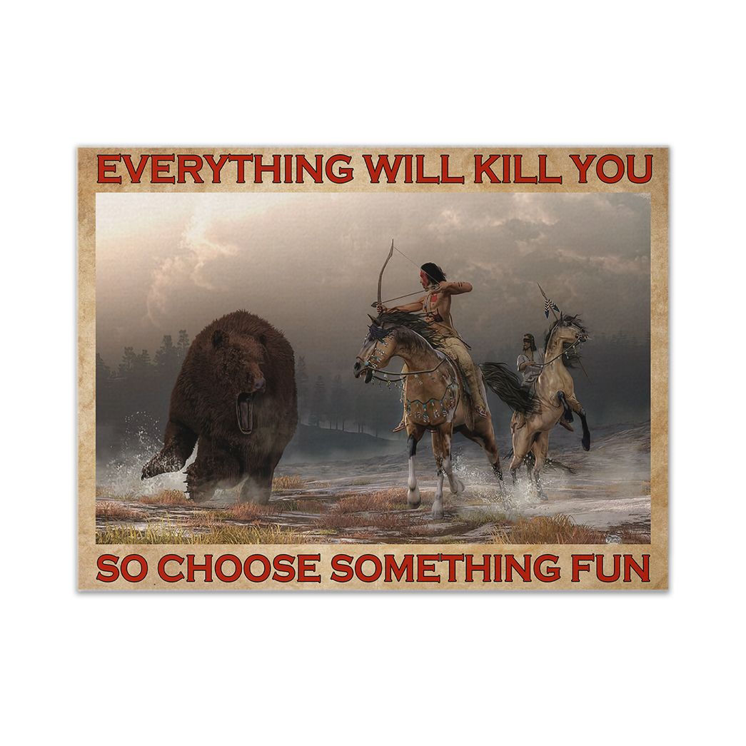 Casespring 3D Choose Something Fun Bear Hunting Custom Canvas