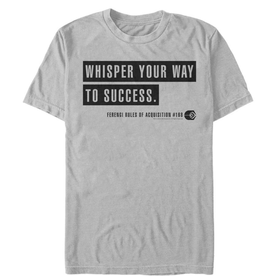 Star Trek Men’s DS9 Ferengi Rules Whisper Success  T Shirt