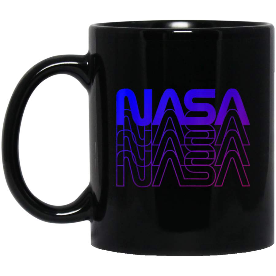 80’s Vintage NASA Worm Logo – Purple Gradient Coffee Mug