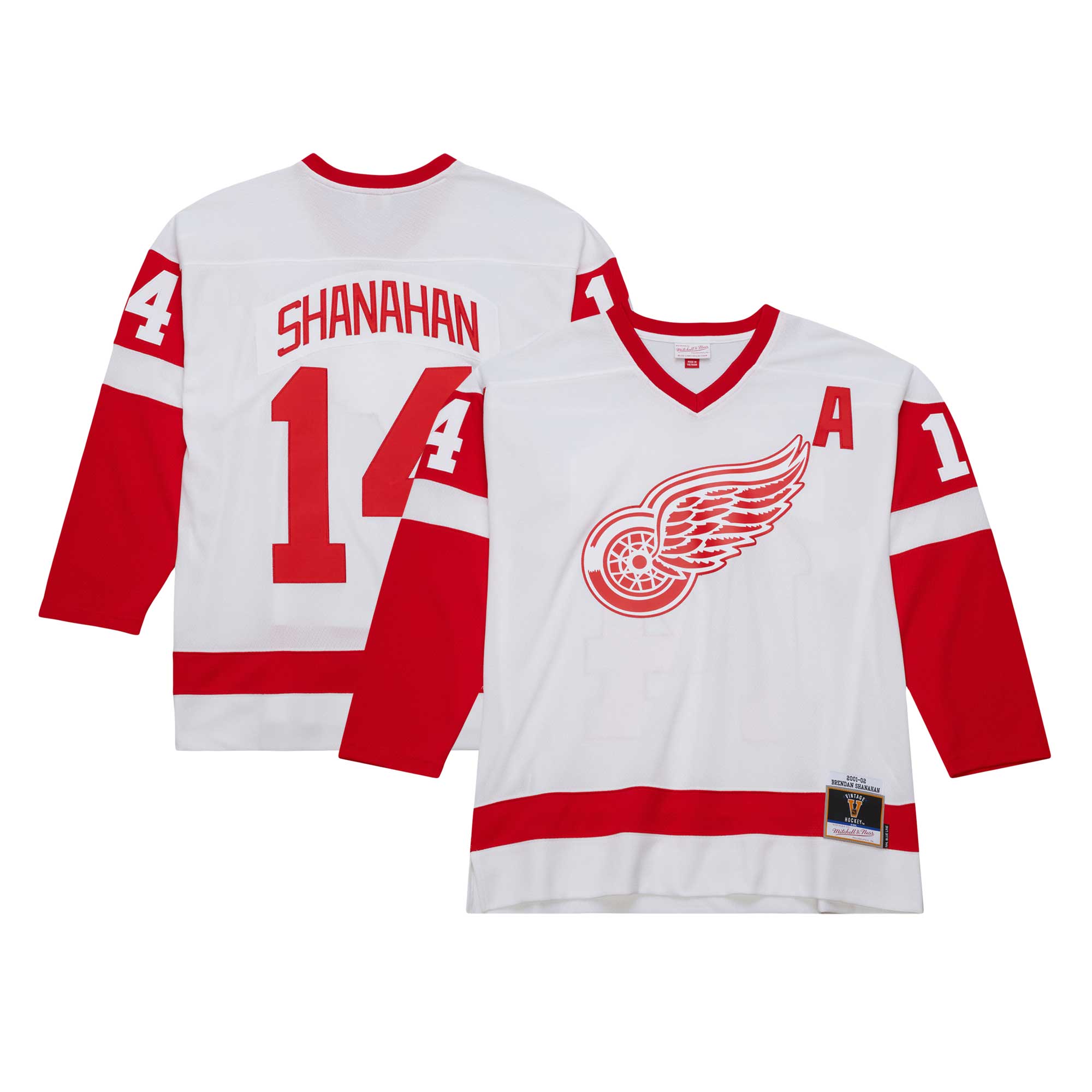 Brendan Shanahan Detroit Red Wings Mitchell & Ness 2001/02 Alternate Captain Blue Line Player Jersey – White