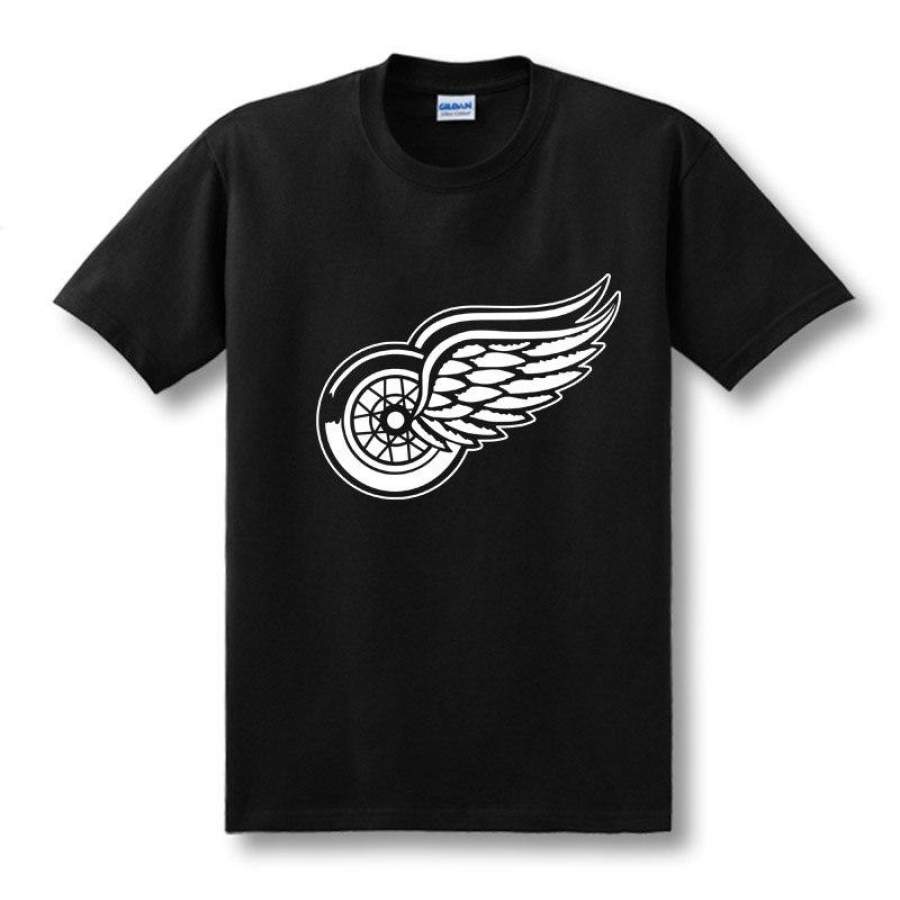 New Detroit Red Wings T-shirt cotton Big & Tall Logo Fashion Wings Short Sleeve hip hop t shirt tshirt men Camisa XS-2XL