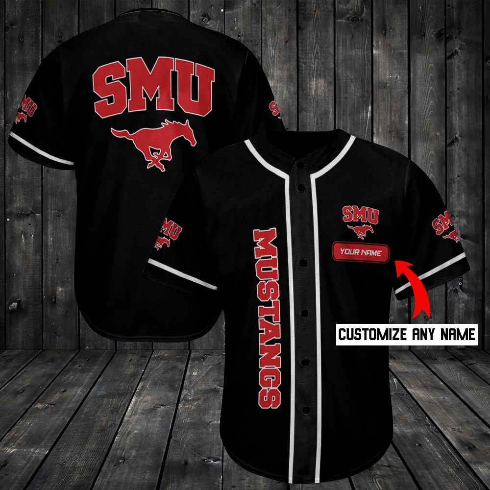 SMU Mustangs Personalized Baseball Jersey Shirt 80