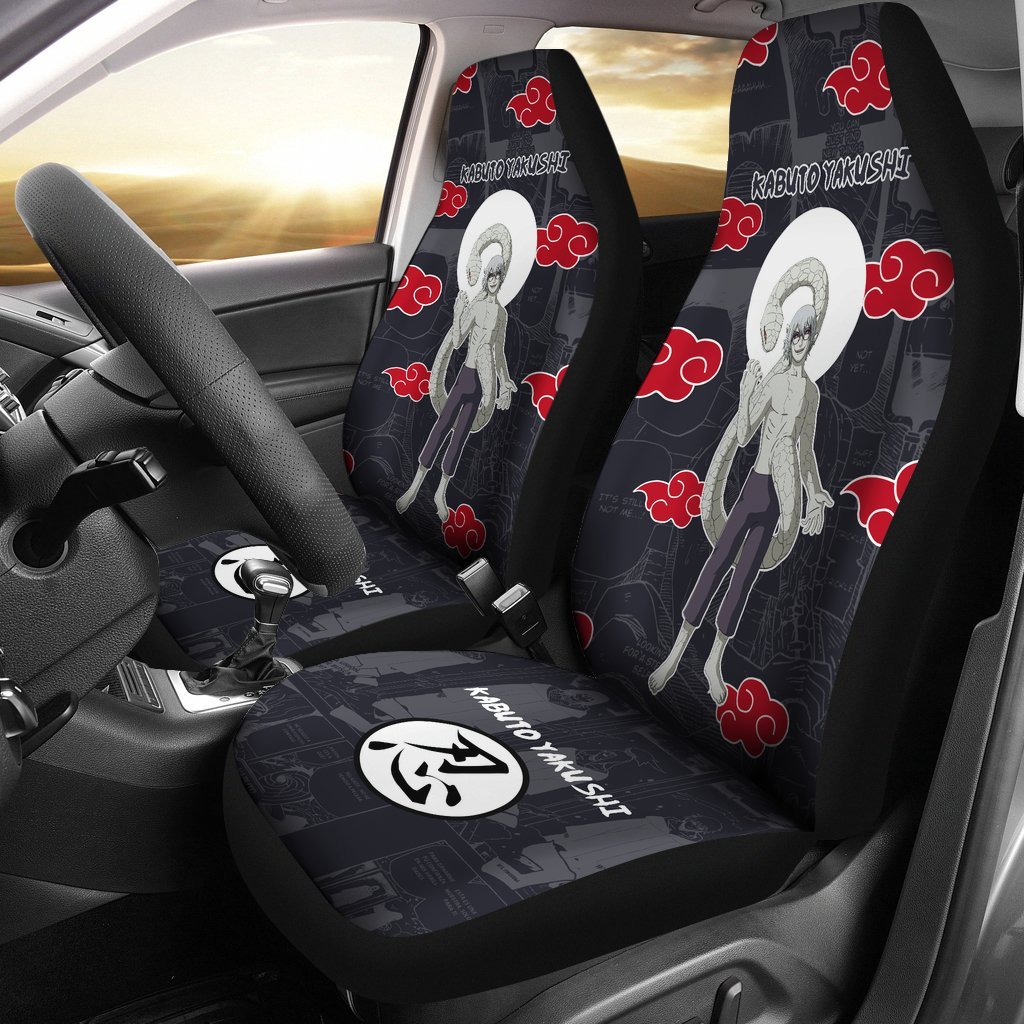 Kabuto Yakushi Naruto Akatsuki Members Car Seat Covers For Memes Fan Anime