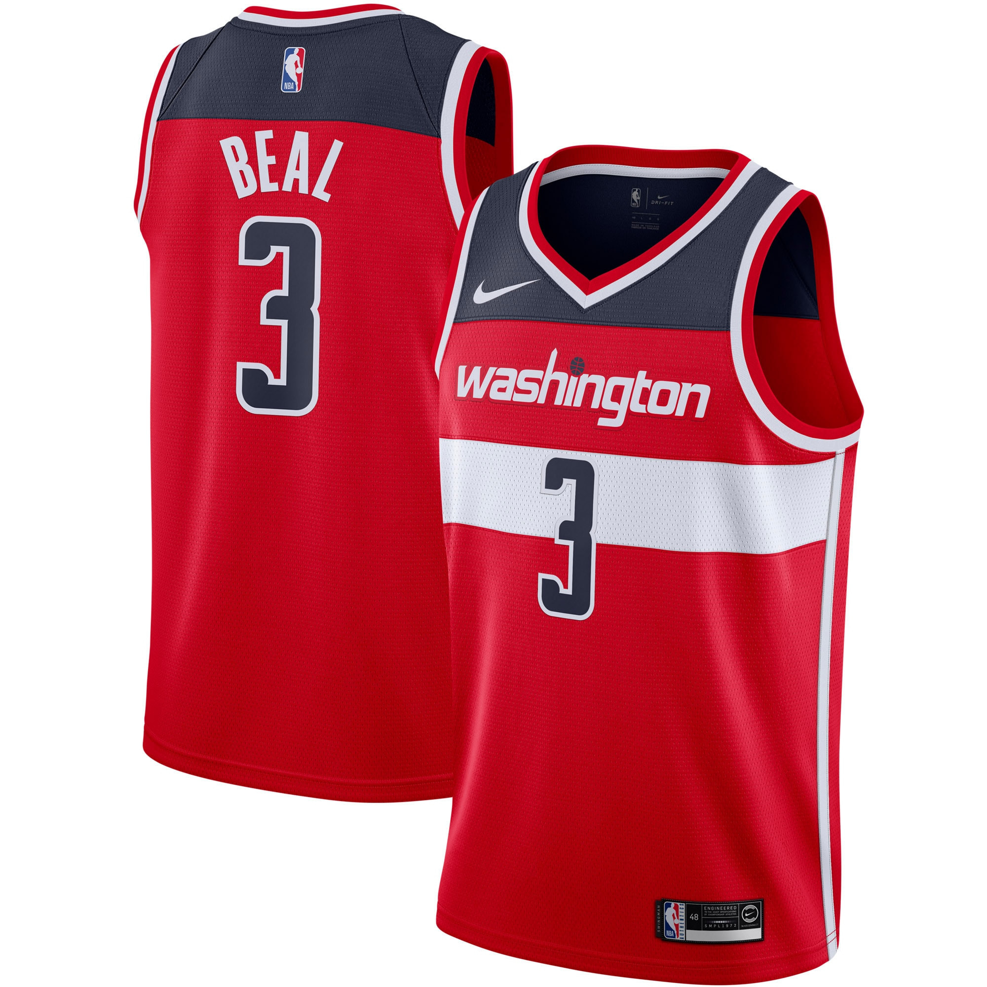 Bradley Beal Washington Wizards 2019/2020 Swingman Jersey – Icon Edition – Red NBA