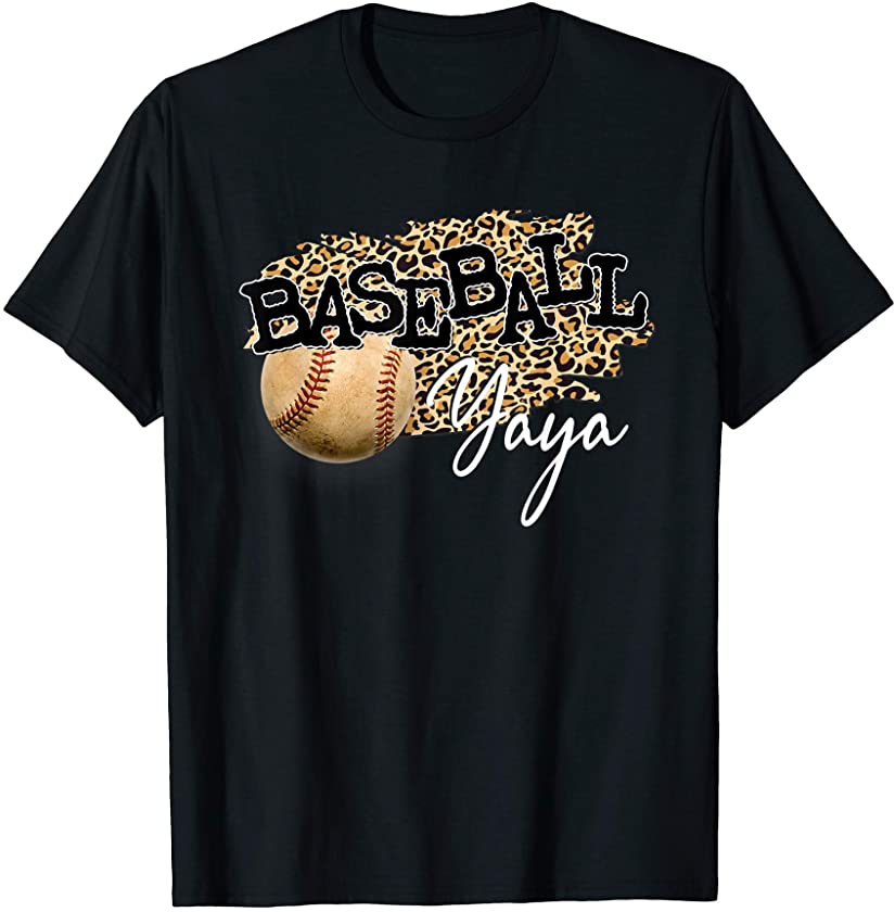 Baseball Yaya Leopard Mother’s Day T-Shirt