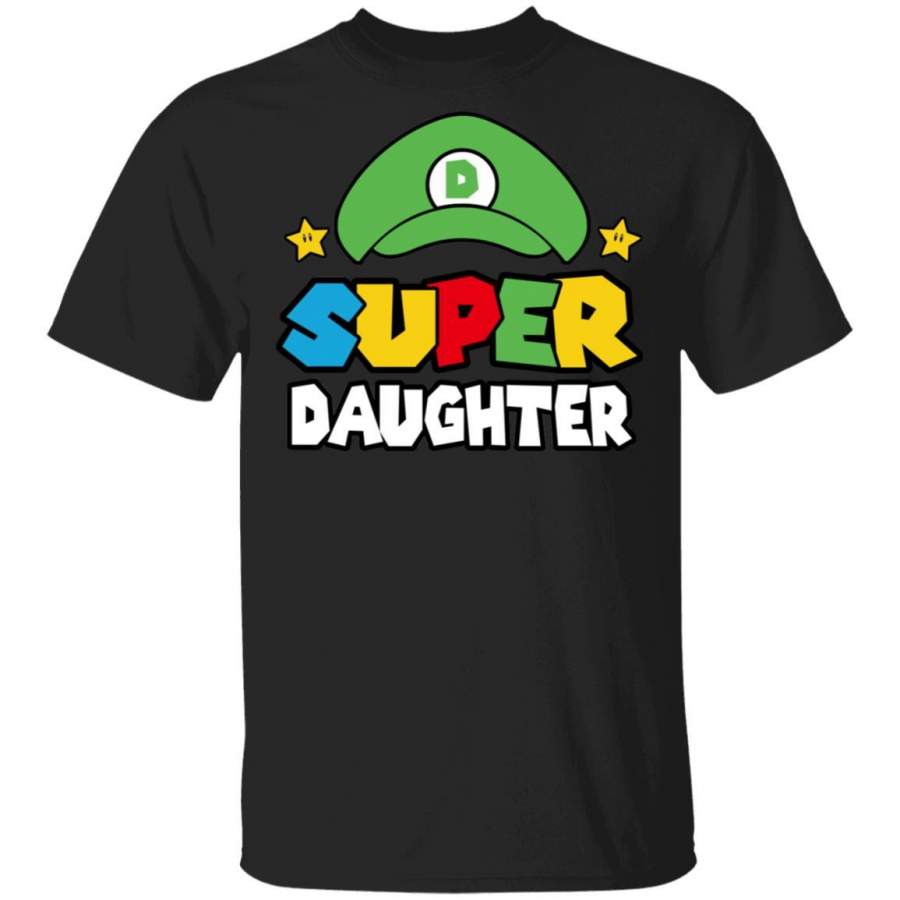 Super Daughter Super Mario T-Shirt Family Best Gift VA05