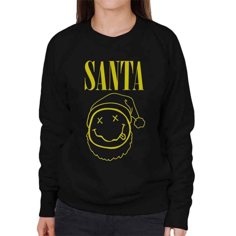 Santa Claus Nirvana Logo Women’s Sweatshirt