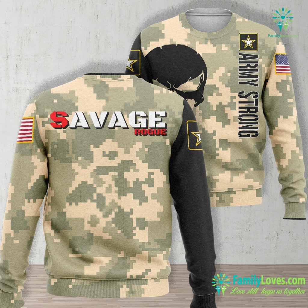 Army Gear Armed Forces Rogue Military Soldier Warrior Army Rebel Gym Unisex Long Sleeve Sweatshirt All Over Print