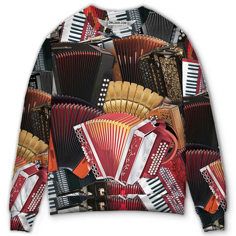 Accordion A Gentleman Is Someone Who Can Play The Accordion – Sweater  – Ugly Christmas Sweaters  – Owl Ohh