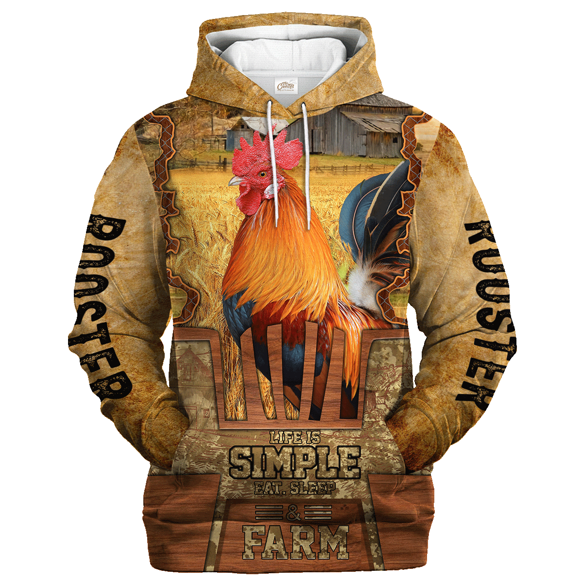 Rooster Life Is Simple A Farm Hoodie, Chicken Hoodie For Men Women