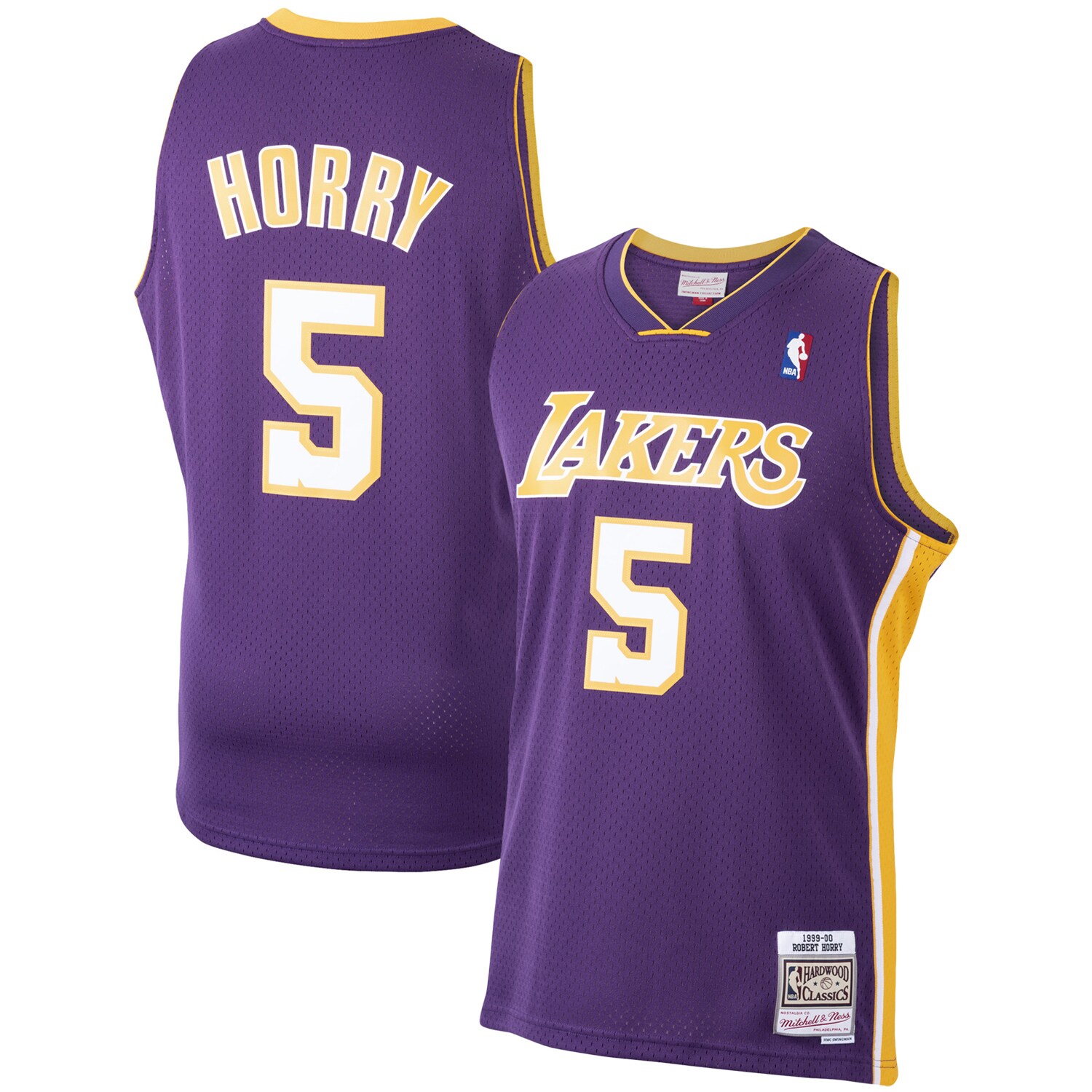 Robert Horry Los Angeles Lakers Mitchell & Ness Hardwood Classics Swingman Jersey – Purple