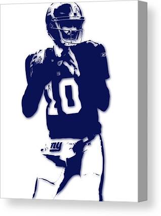 1 New York Giants Eli Manning Joe Hamilton Canvas Print